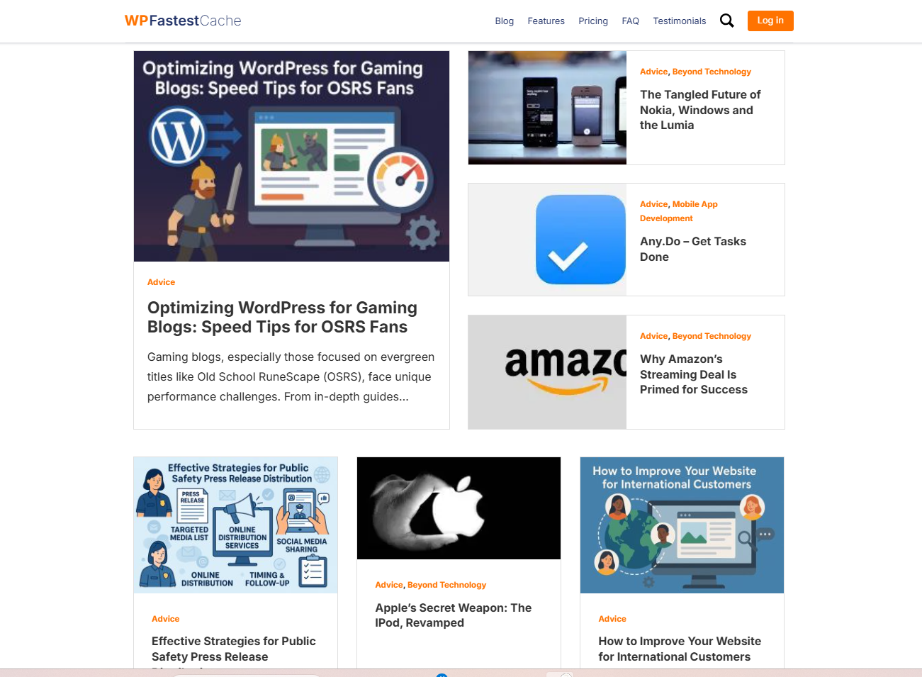 WP Fastest Cache plugin screenshot showing caching settings and performance options